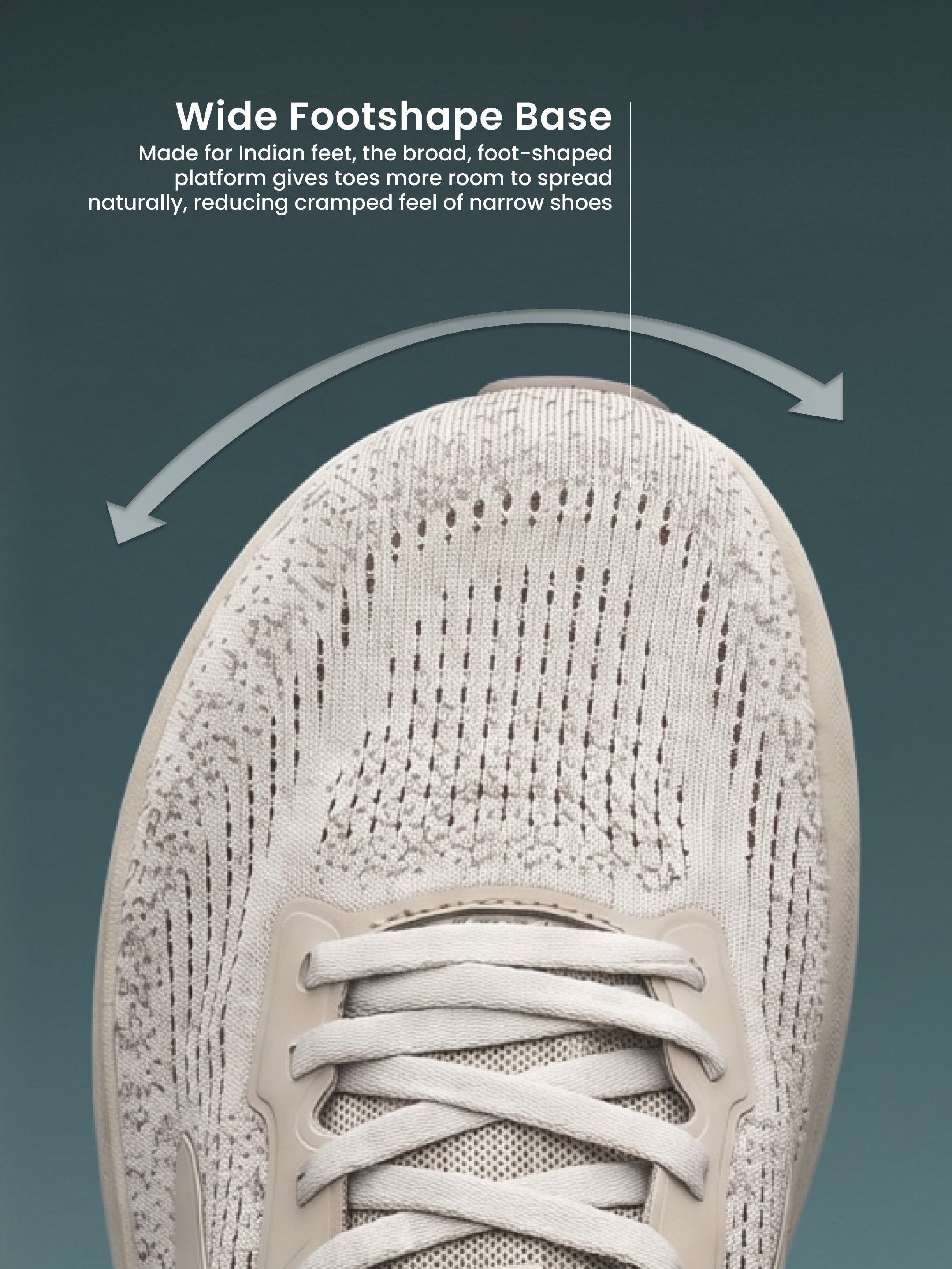 cult Men's WydeFlex Running Shoes - Beige