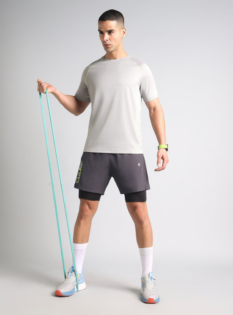 Men's Grey Everyday Workout Train Tee
