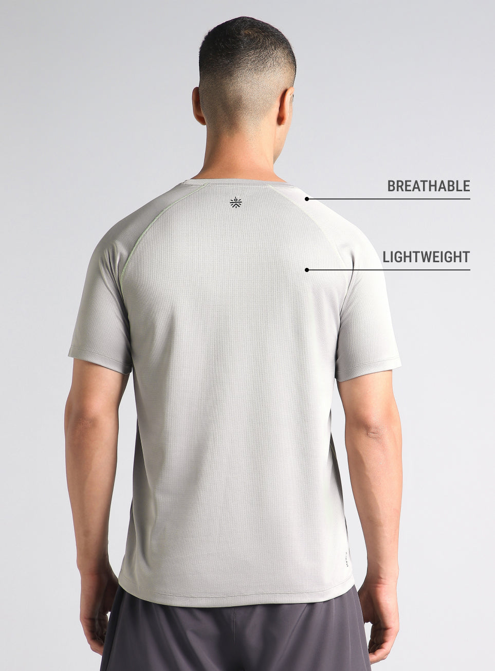 Men's Grey Everyday Workout Train Tee