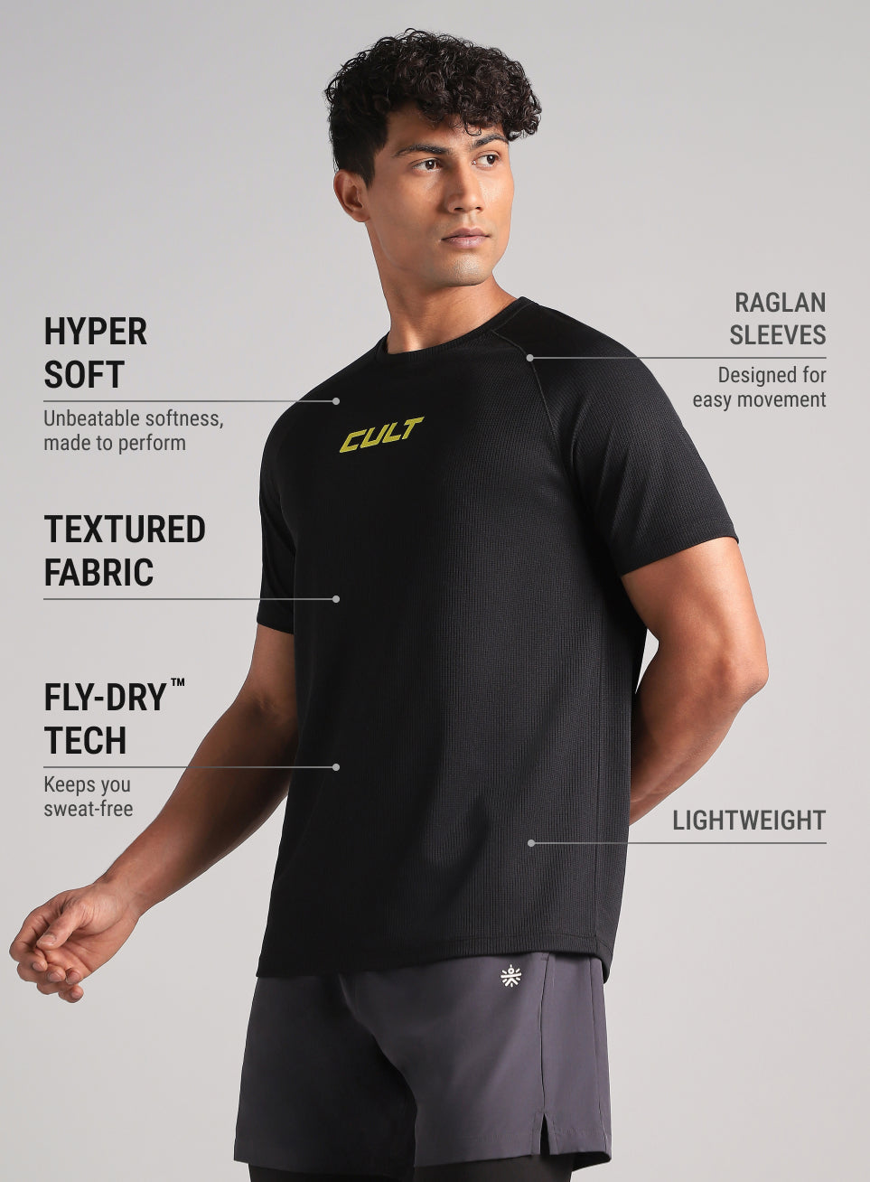 Men's Black Easy Move Tee