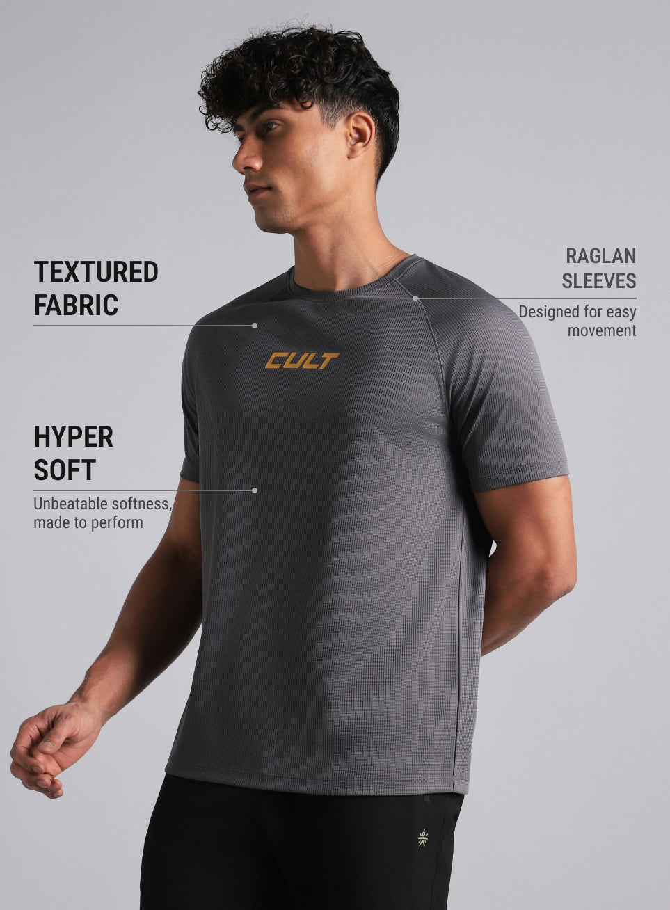 Men's Dark Grey Easy Move Tee