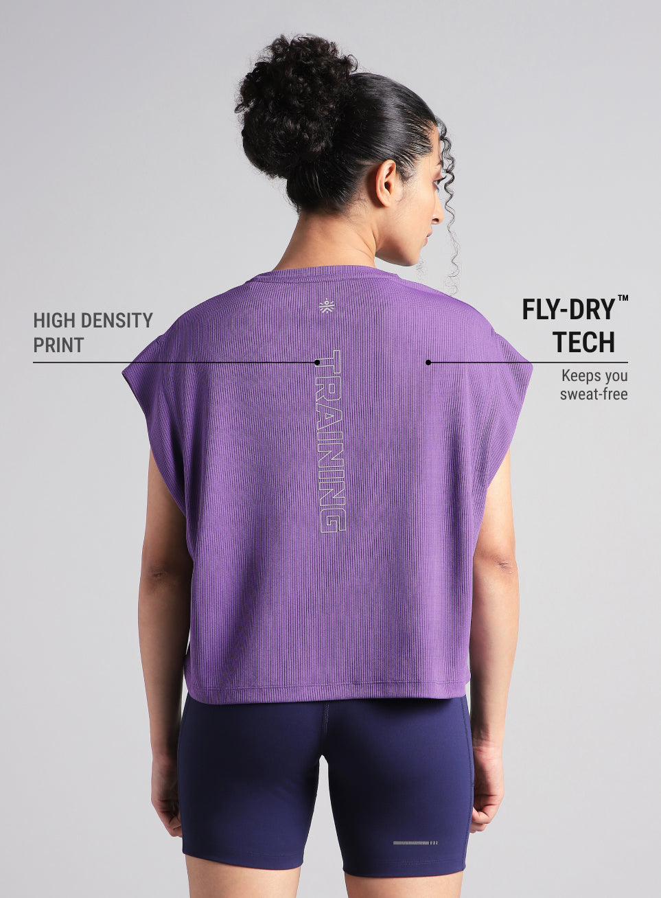 Women's Purple Sculpt Muscle T- shirt