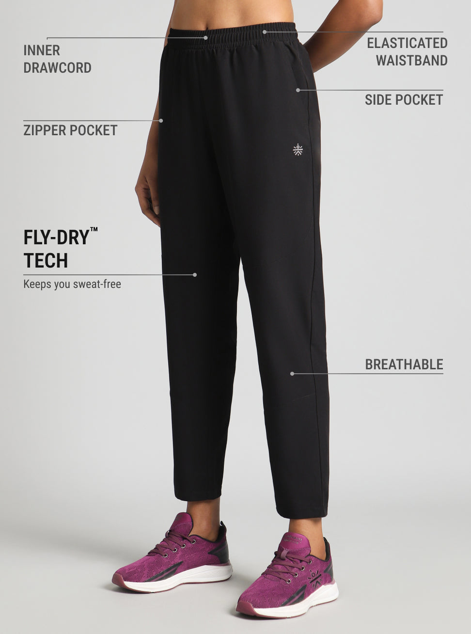 Women's Black Training Sculpt Trackpants