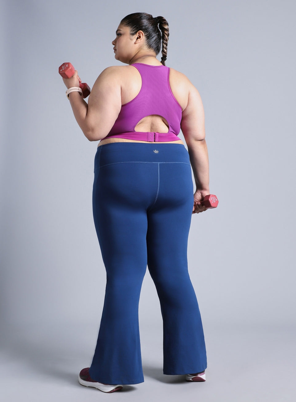 Women's Pink Racerback with Hook High Support Plus Size Sports Bra