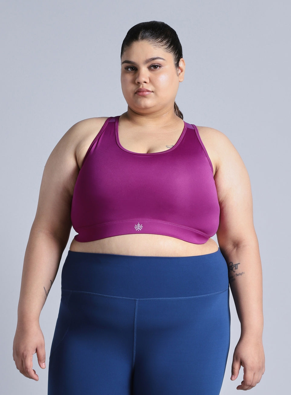 Women's Pink Racerback with Hook High Support Plus Size Sports Bra