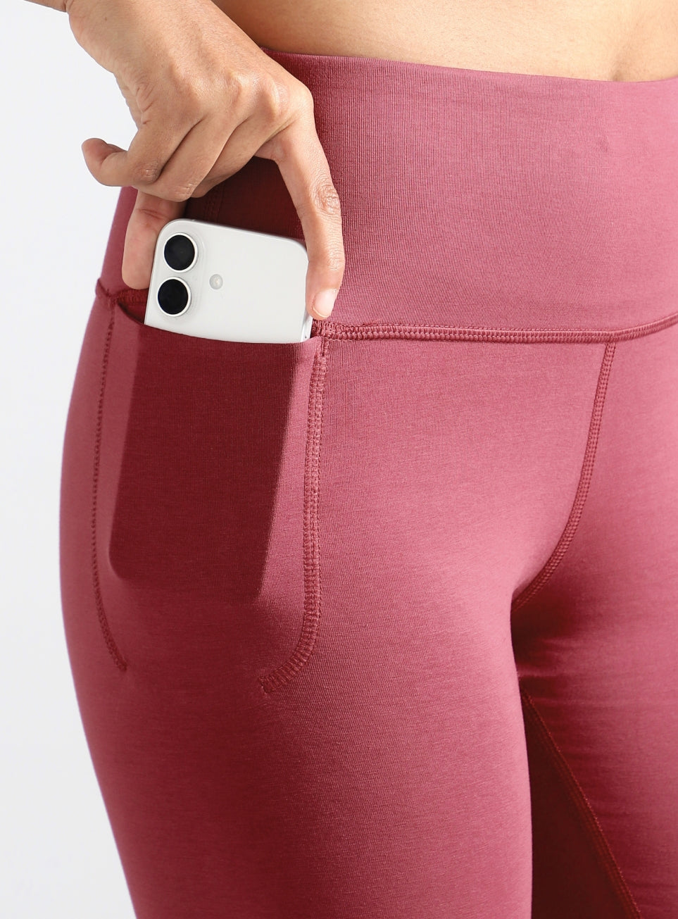 Women's Pink Breathe In-Out Yoga Cotton Tights