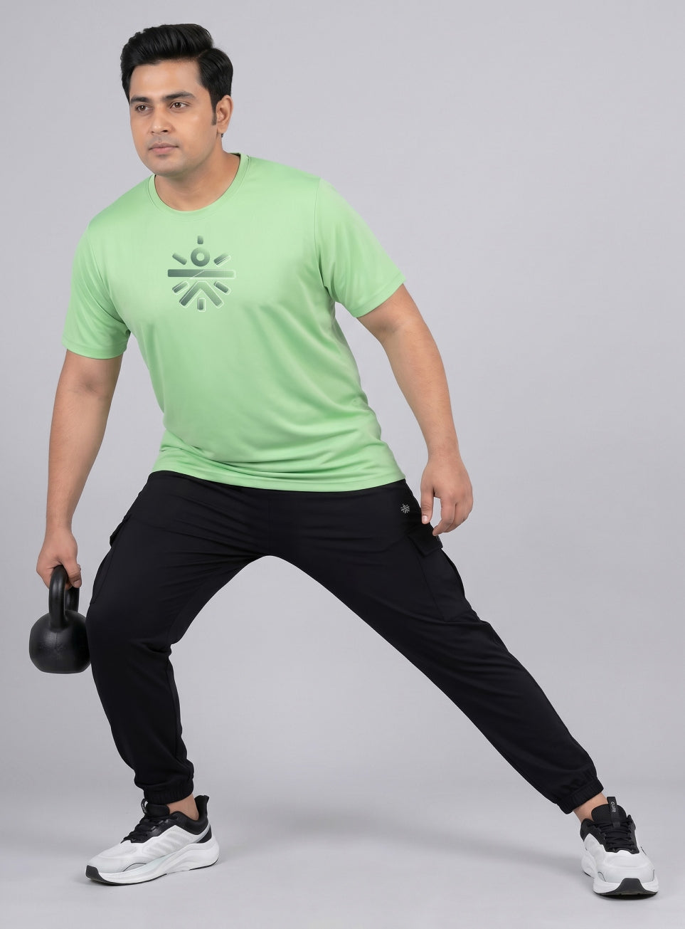Men's Black Cargo Training Plus Size Joggers