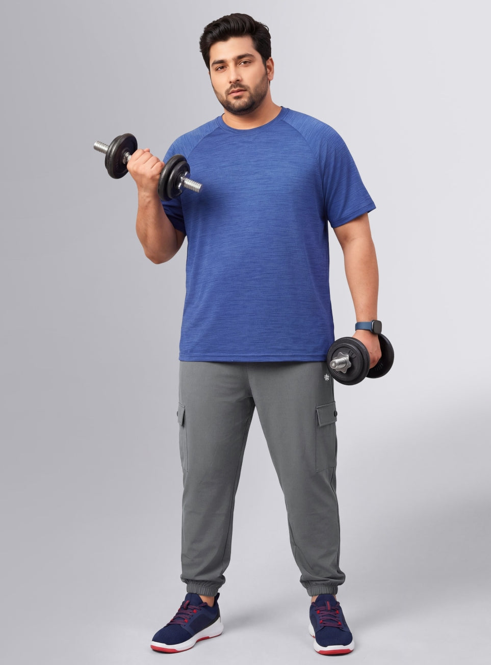 Men's Grey Modular Training Plus size Joggers