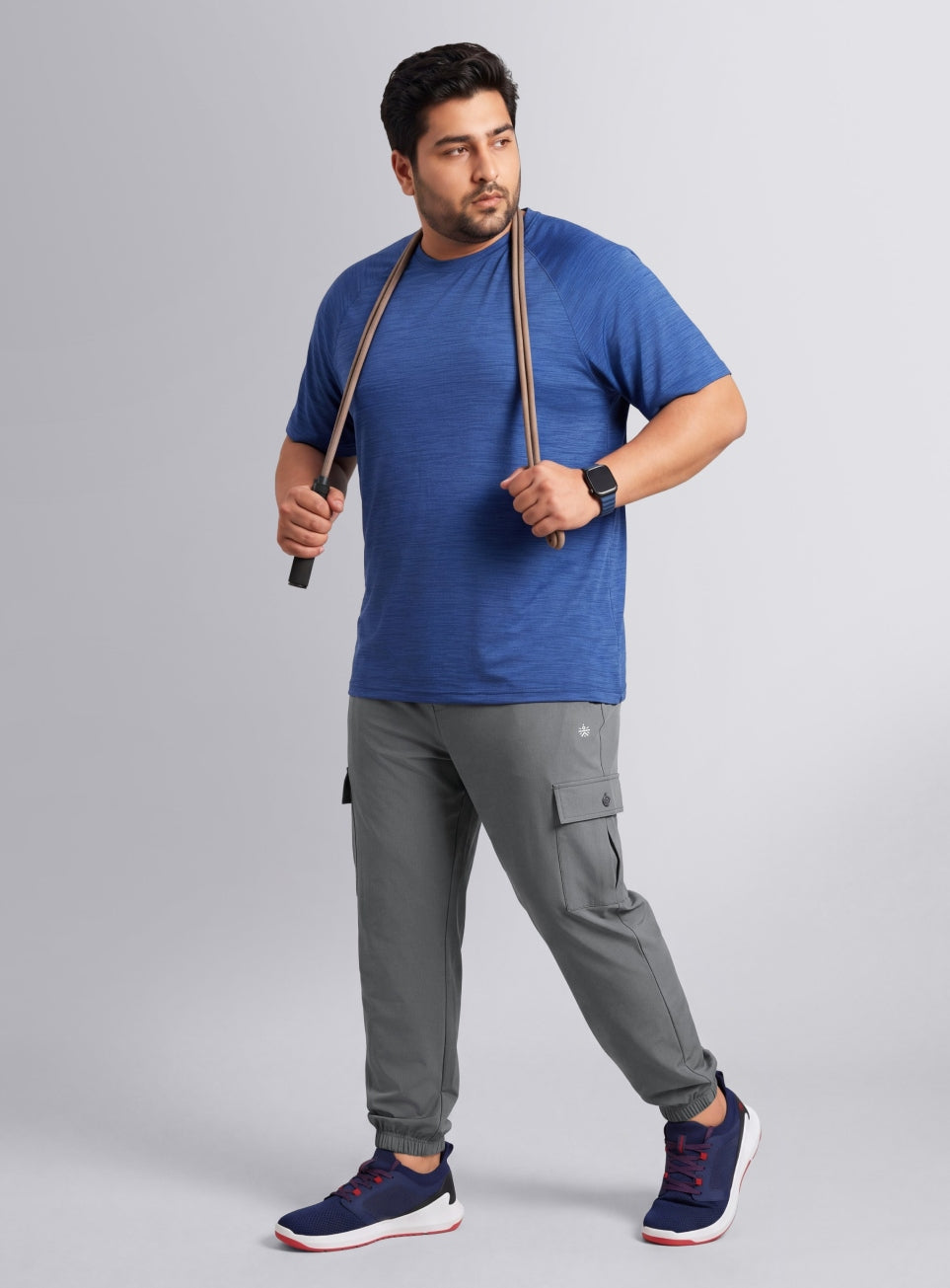 Men's Grey Modular Training Plus size Joggers