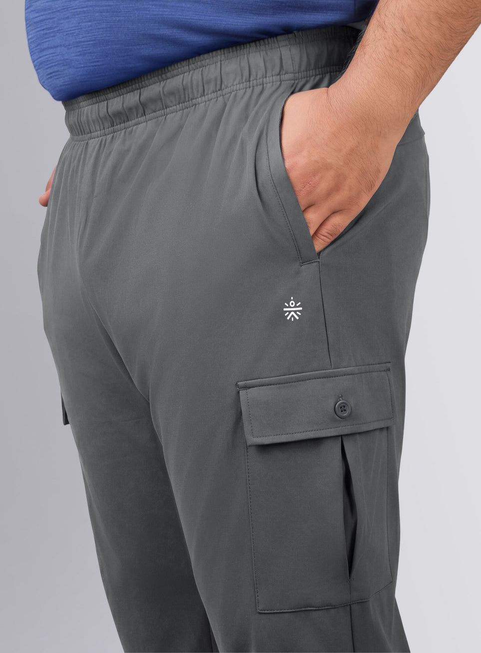Men's Grey Modular Training Plus size Joggers