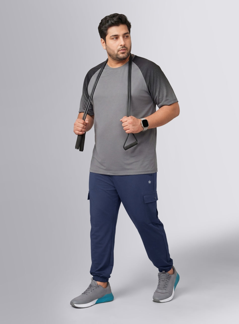 Men's Navy Modular Training Plus Size Joggers