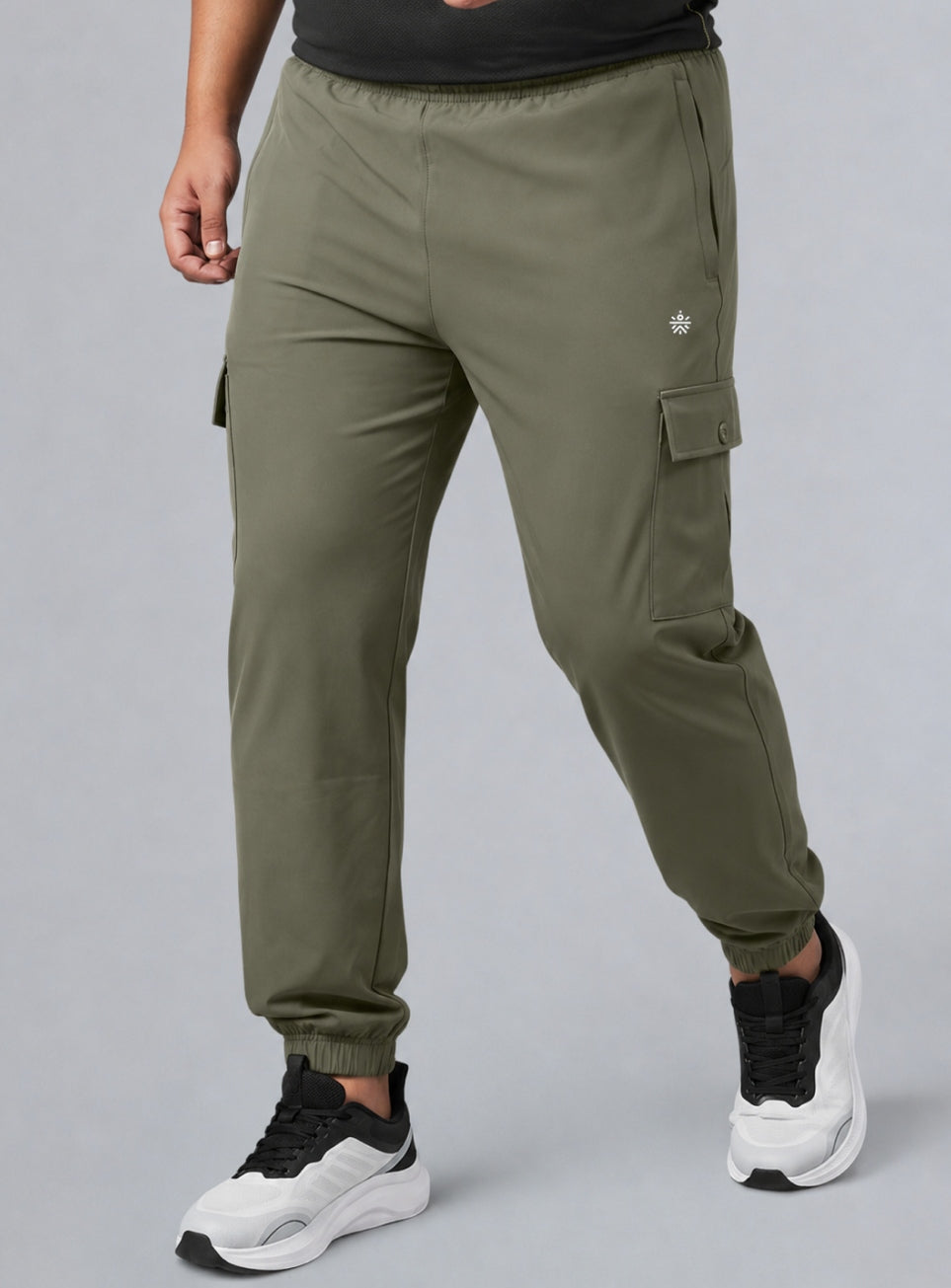 Men's Olive Cargo Training Plus Size Joggers