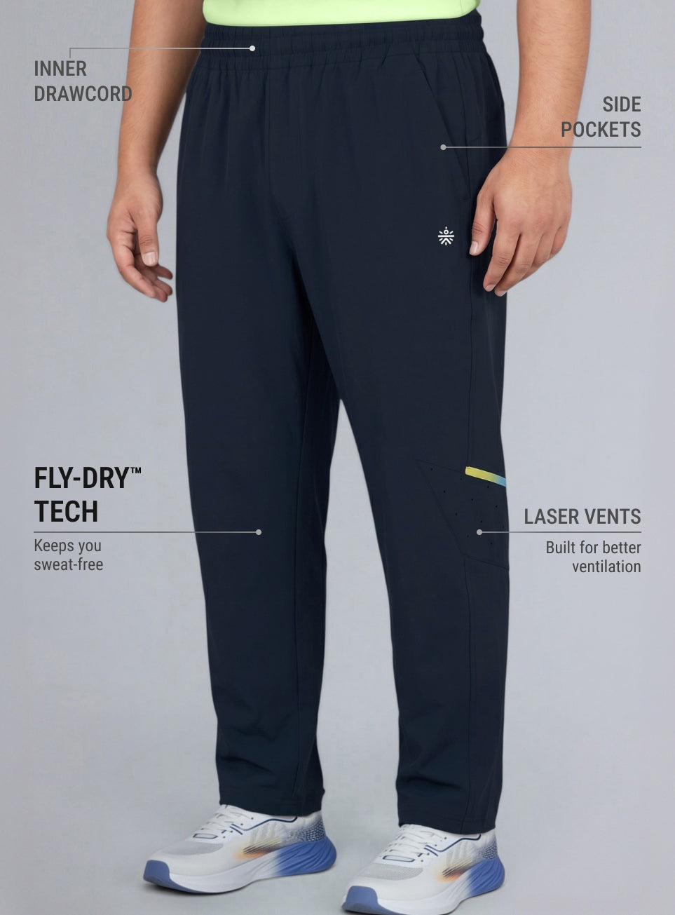 Men's Navy Train In Train Out Premium Plus Size Trackpants