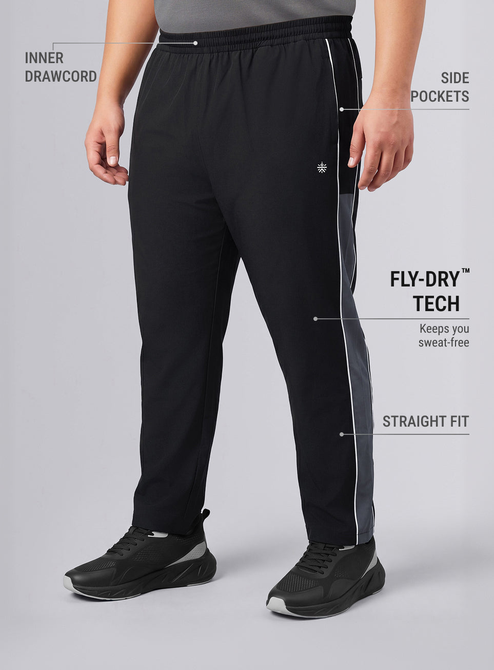 Men's Black All Format Training Trackpants