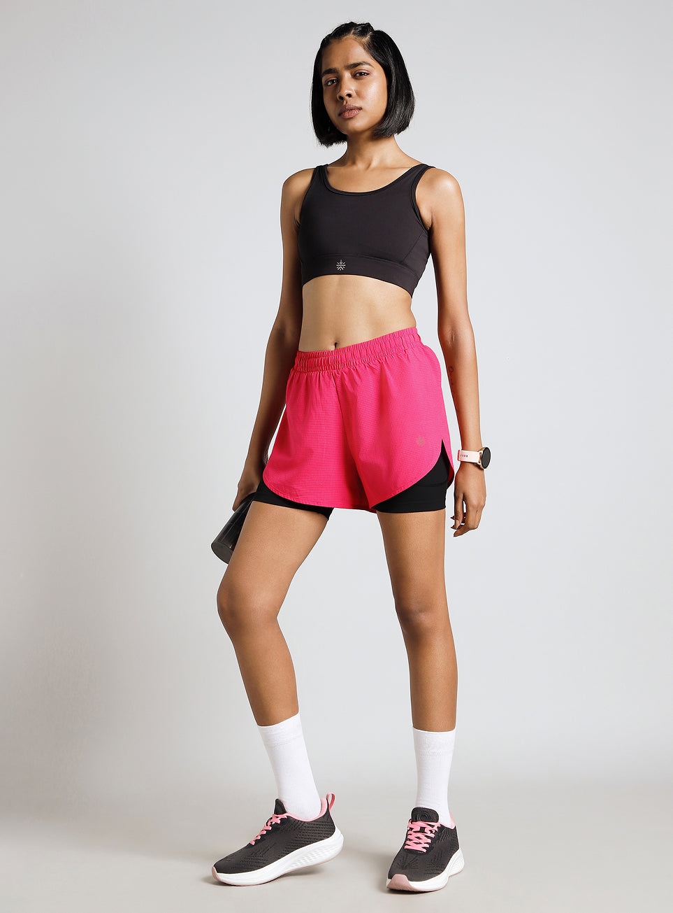 Women's Pink CULT ZERO Ultra Marathon Shorts with In-Built Tights