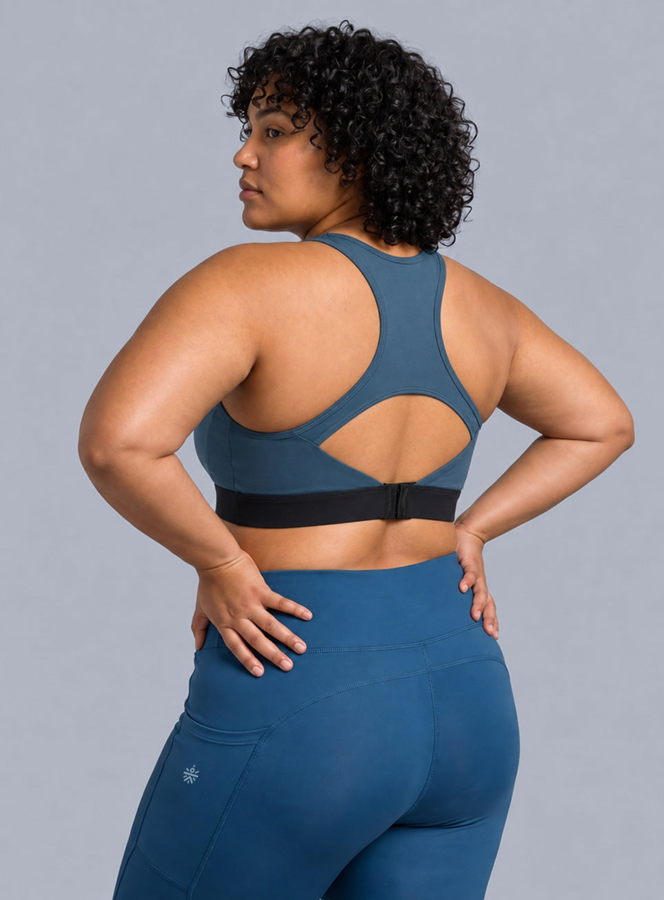 Women's Teal Run Forward High Support Plus Size Bra