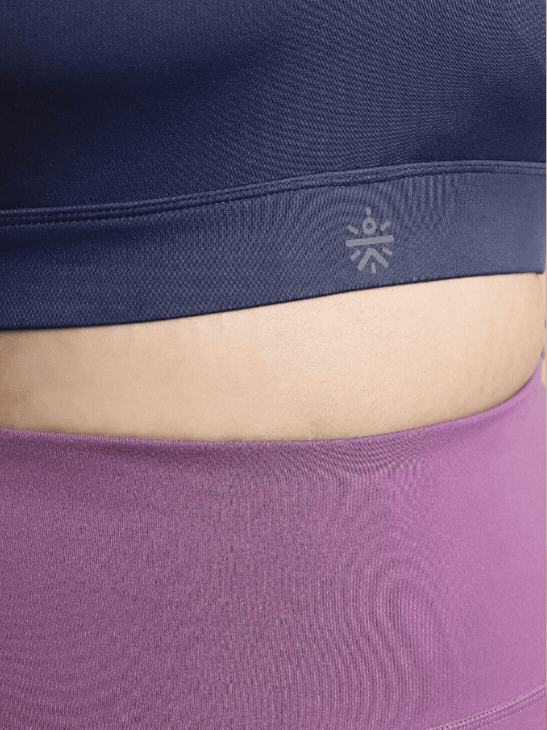 Women's Blue Racer Back Hook Running High Support Plus Size Sports Bra