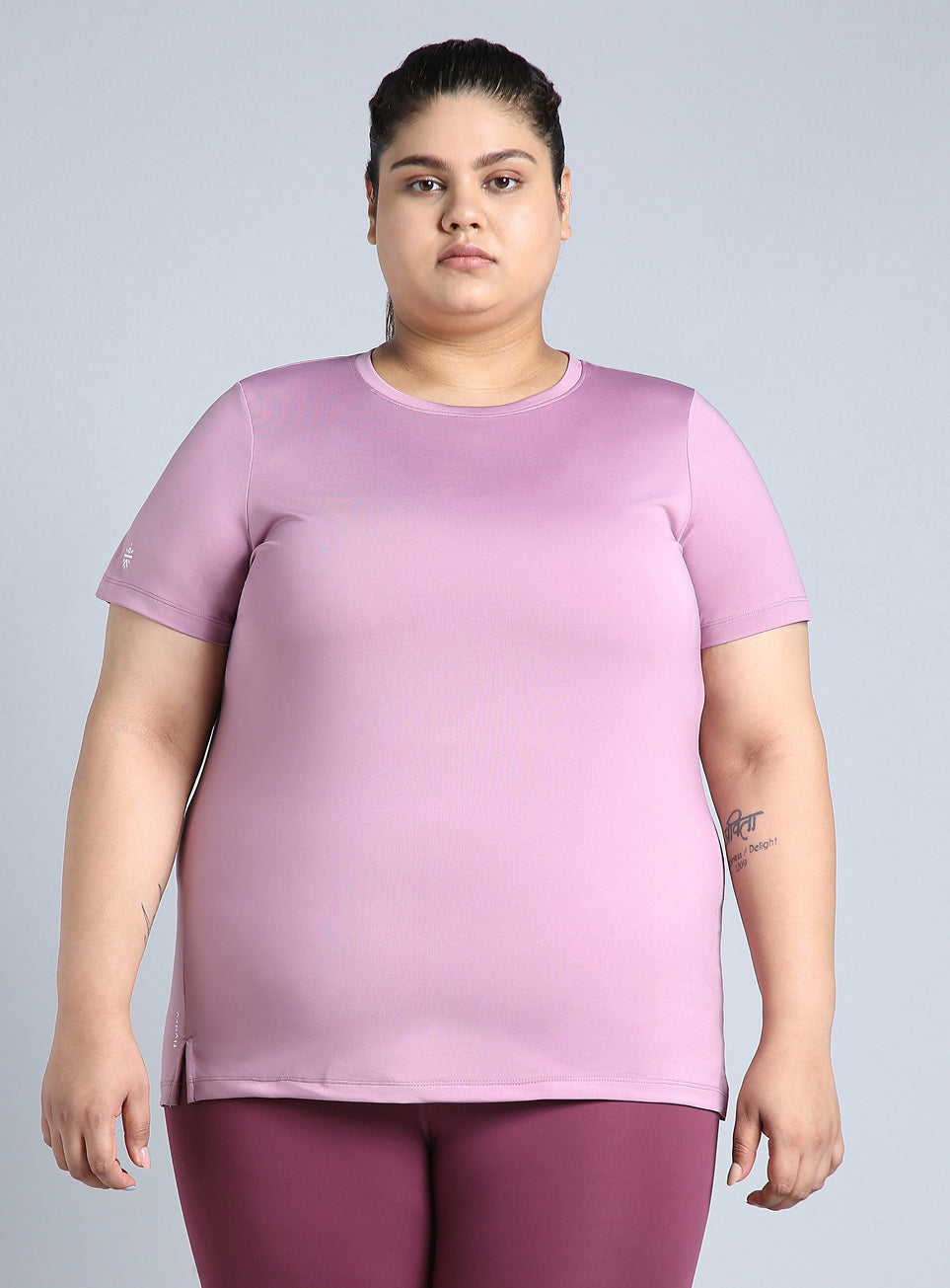 Women's Purple Plus Size Back Vent Training Tee