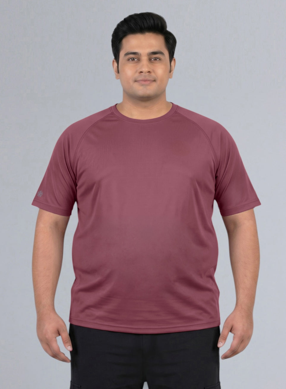 Men's Pink Ultimate Running Plus Size Regular Fit T-shirt