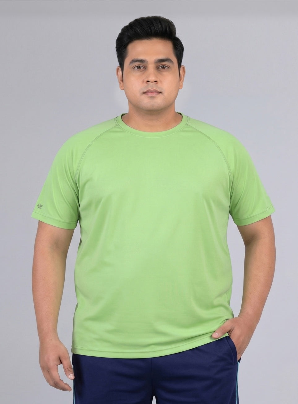 Men's Lime Ultimate Running Plus Size Regular Fit T-shirt