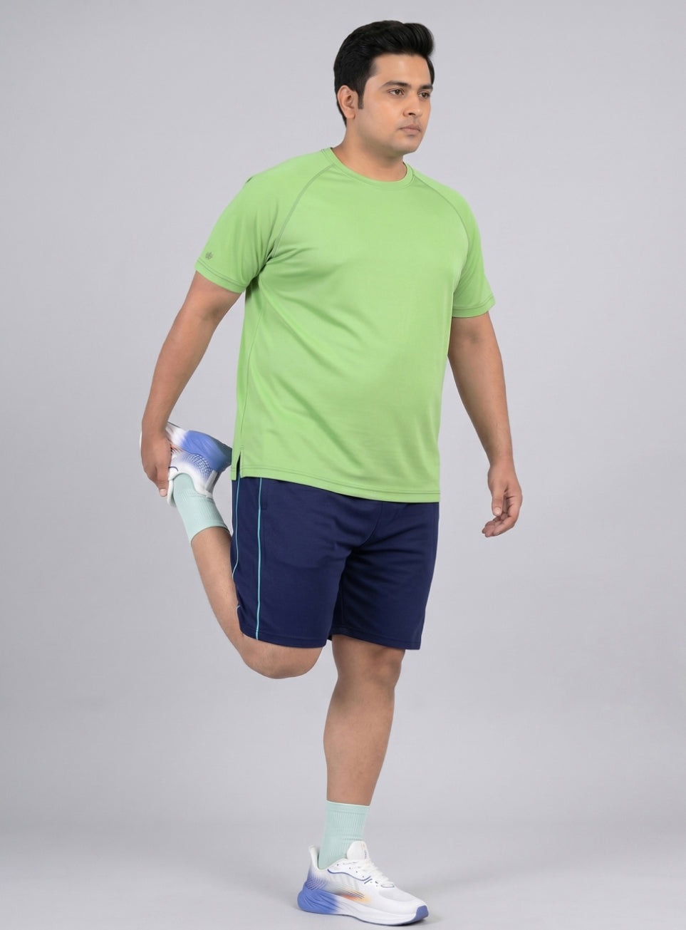 Men's Lime Ultimate Running Plus Size Regular Fit T-shirt