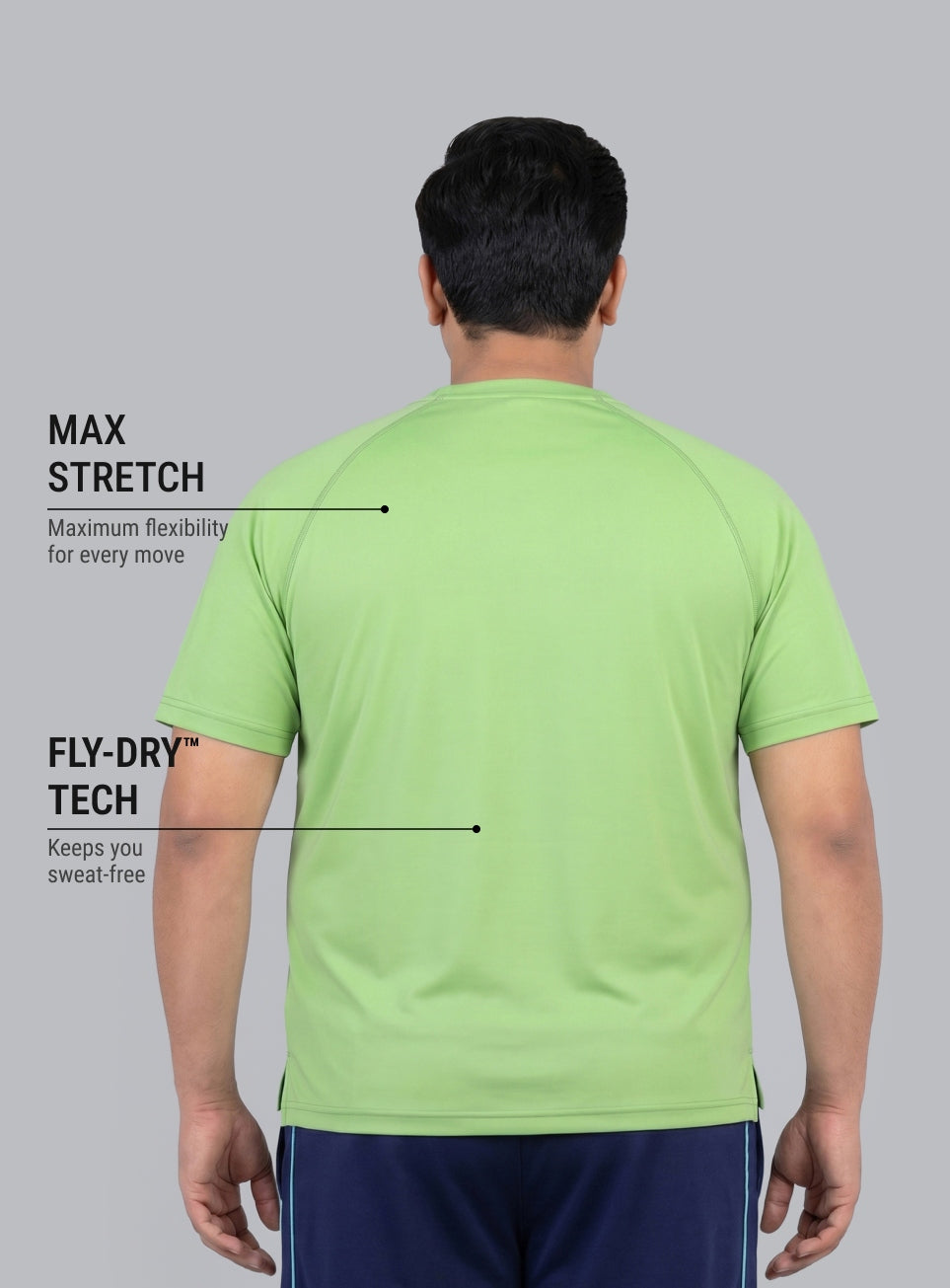 Men's Lime Ultimate Running Plus Size Regular Fit T-shirt