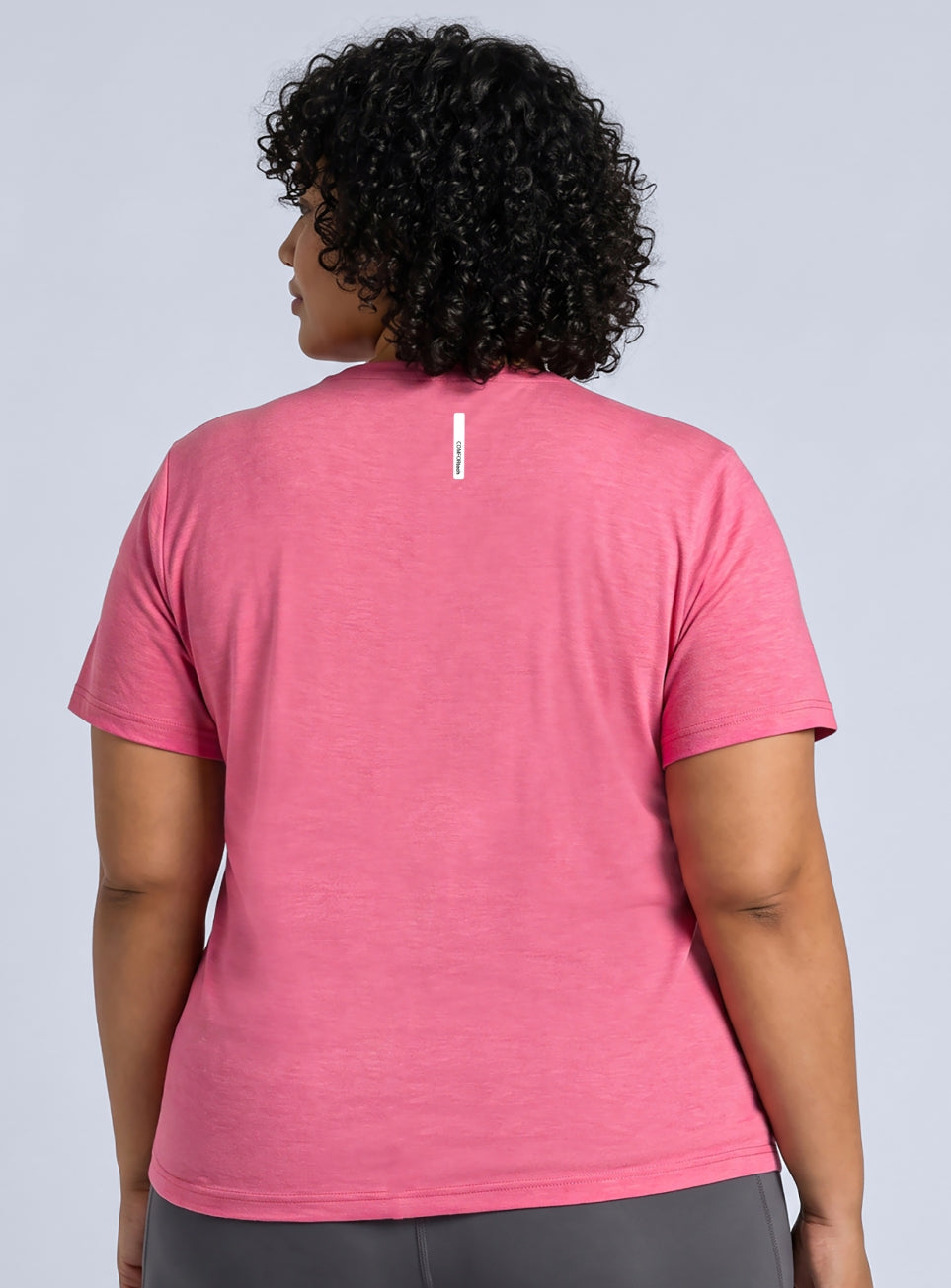 Women's Pink V-Neck Training Plus Size COMFORtech T-shirt