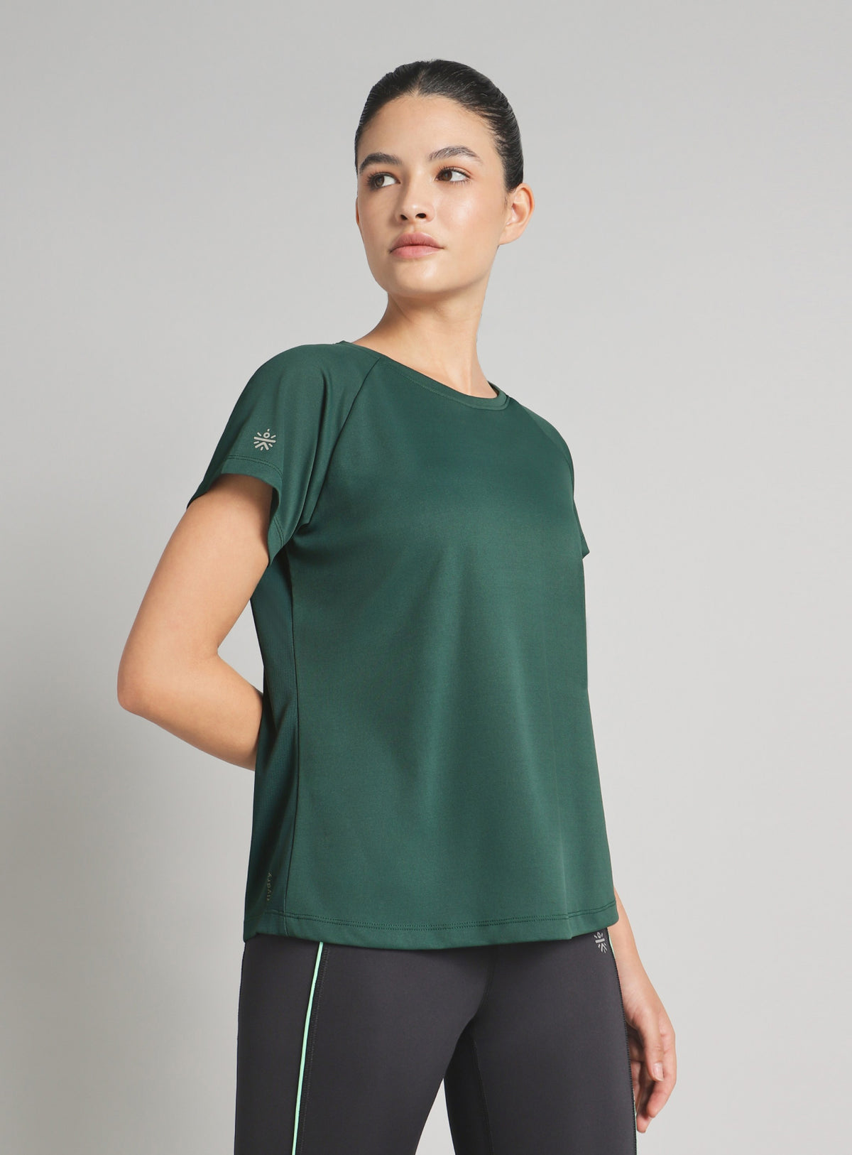 Women's Dark Green After Dark Running T-shirt