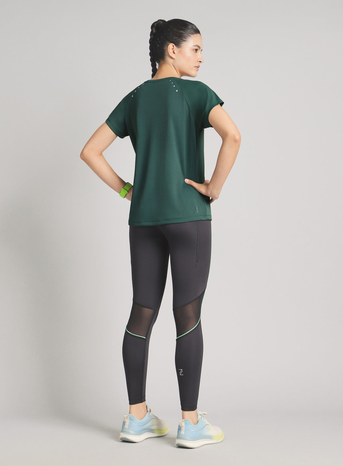 Women's Dark Green After Dark Running T-shirt