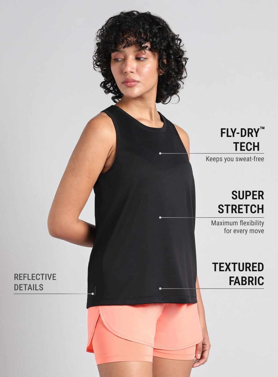 Women's Black After Dark Running Tank