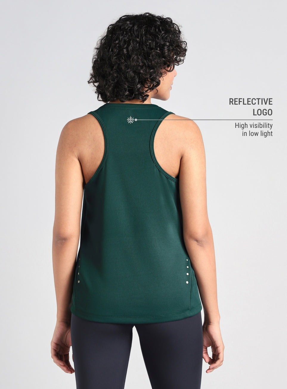 Women's Dark Green After Dark Running Tank