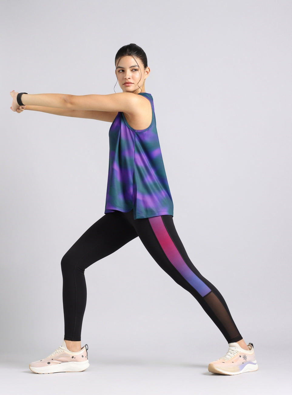 Women's Halo Print NIght Run Boxy Fit Tank