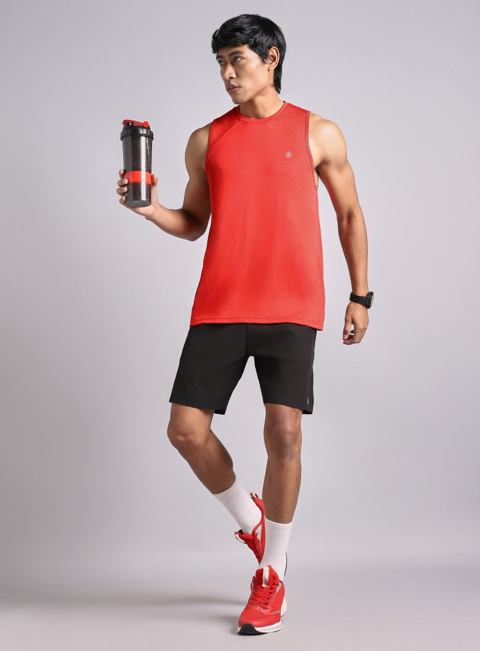 Men's Red Dark Series Running Tank