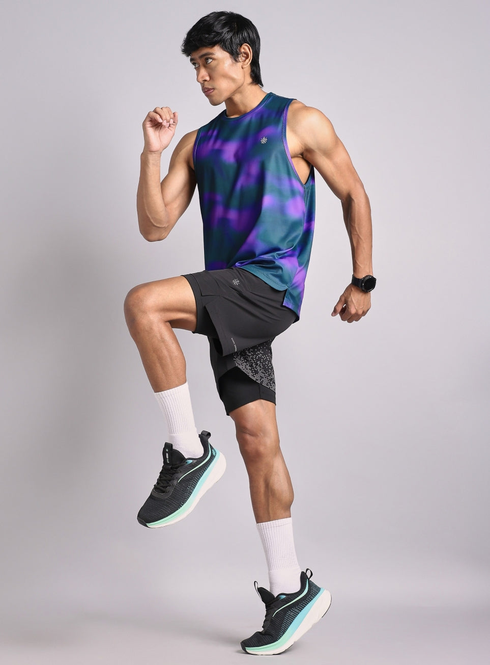 Men's Halo Print Night Run Tank