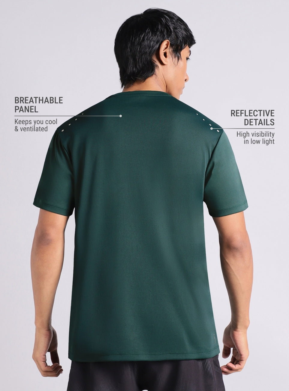 Men's Dark Green After Dark Running T-shirt