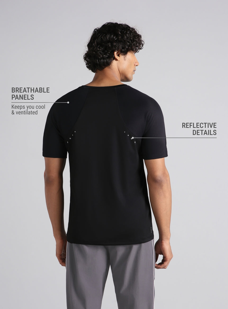 Men's Black Night Jogger's T-shirt