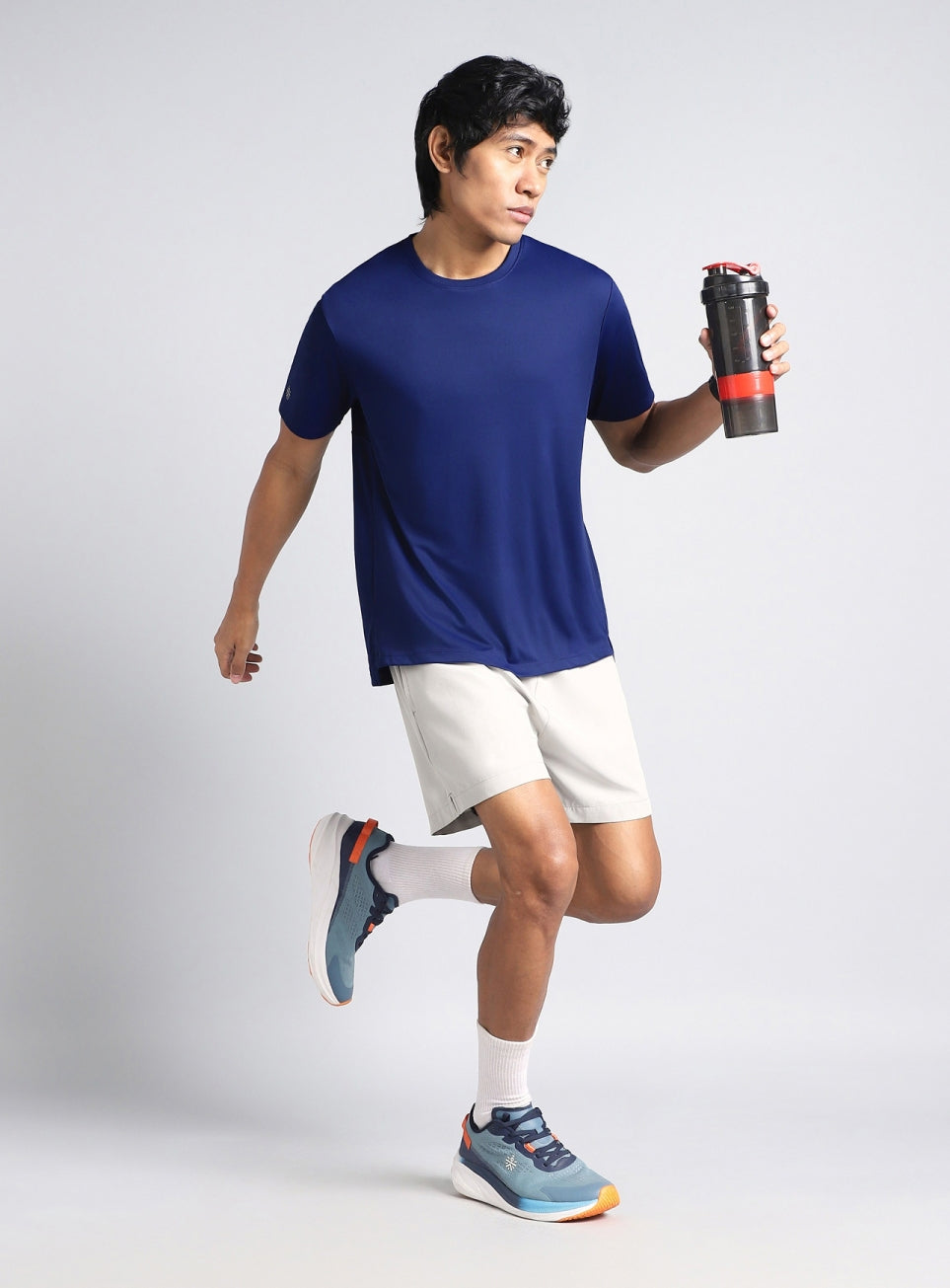Men's Blue Night Escape Running T-shirt