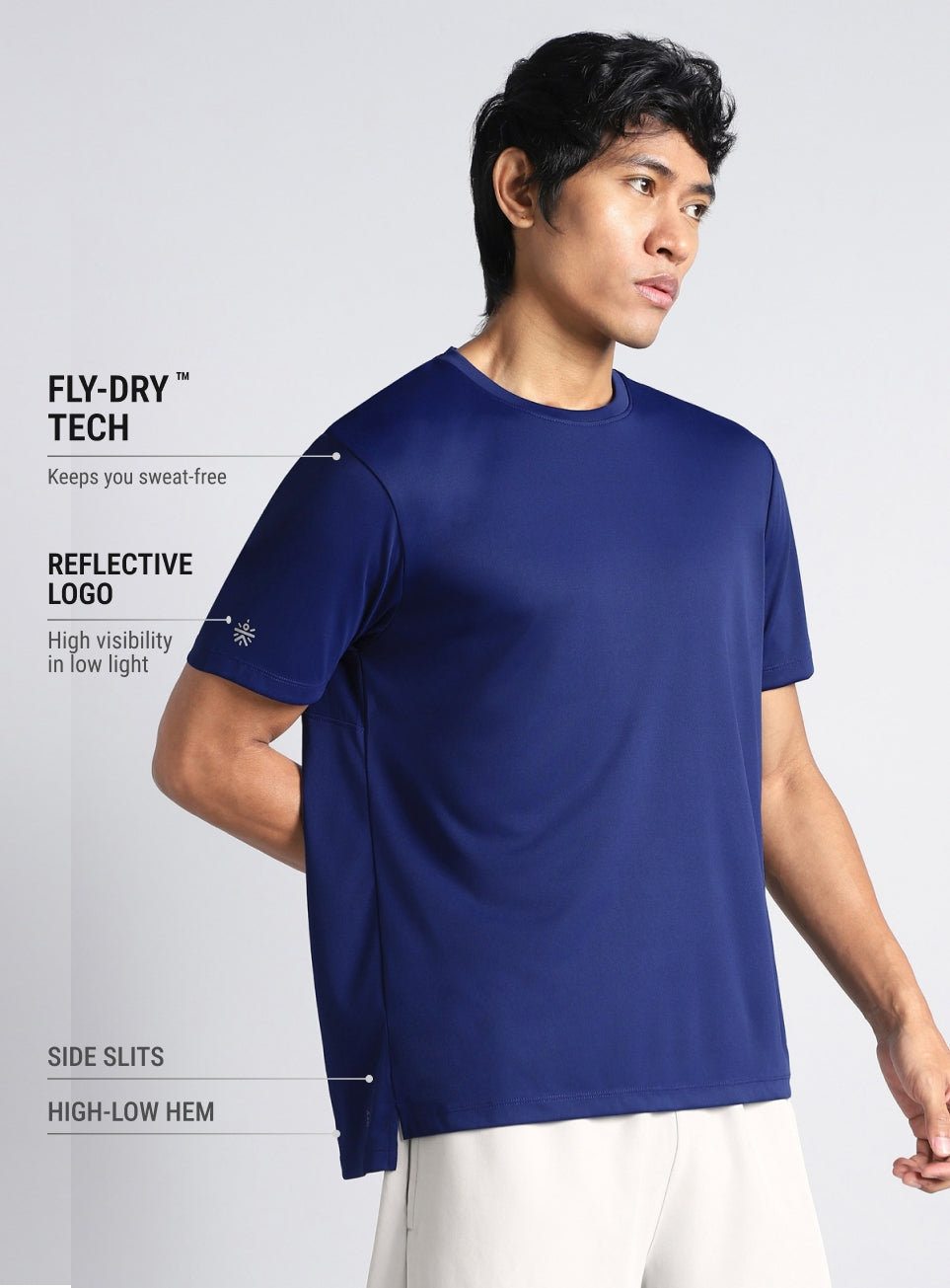 Men's Blue Night Escape Running T-shirt