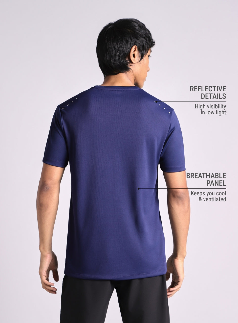 Men's Navy Afetr Dark Running T-shirt