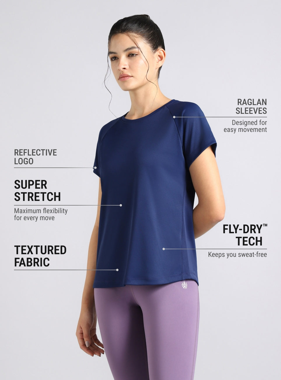 Women's Navy After Dark Running T-shirt