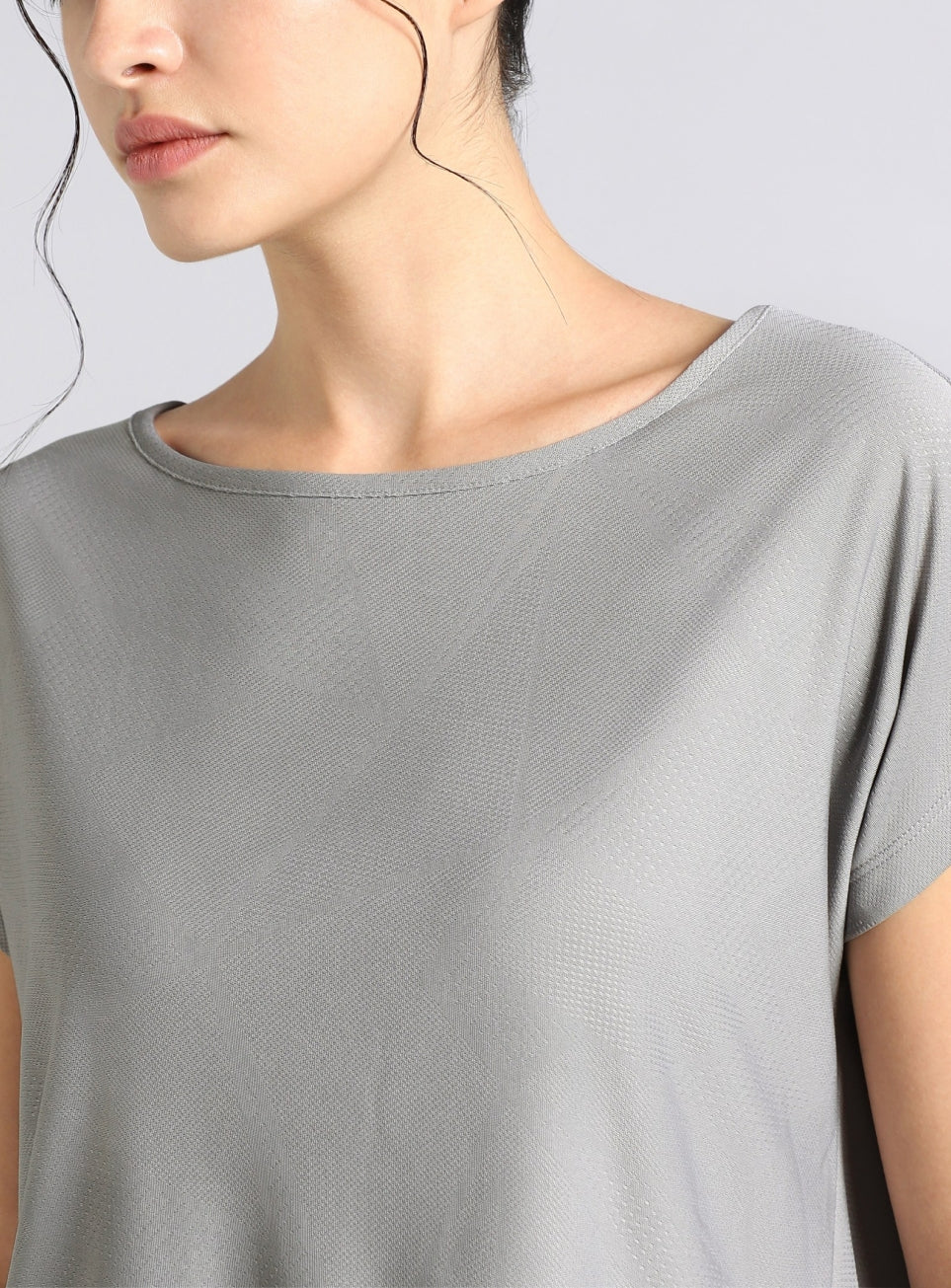 Women's Grey Premium Jacquard Knit Aqua Top