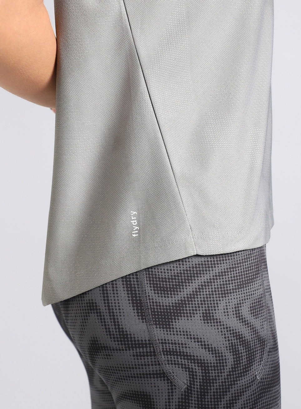 Women's Grey Premium Jacquard Knit Aqua Top