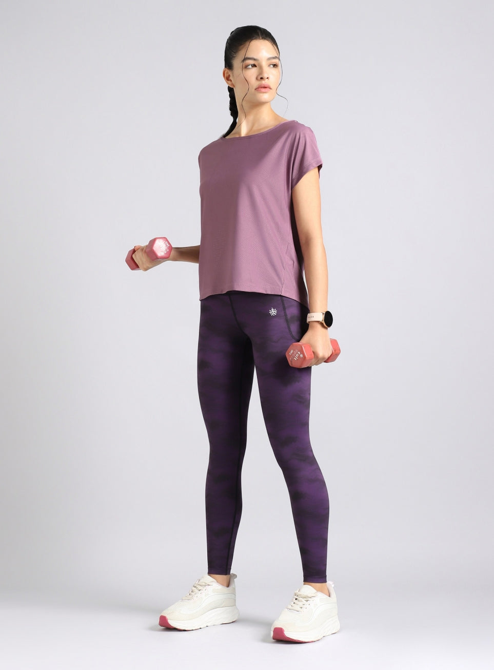 Women's Purple Premium Jacquard Knit Aqua Top