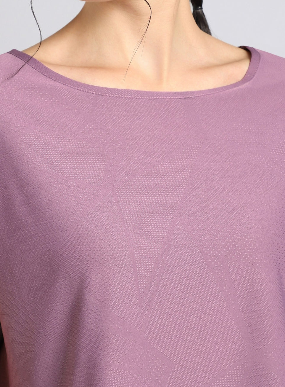 Women's Purple Premium Jacquard Knit Aqua Top