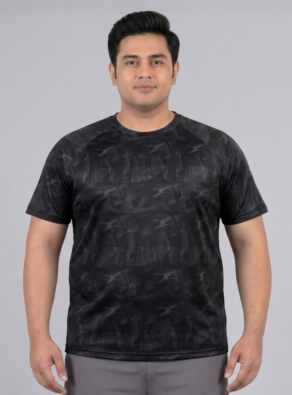 Men's Black High Energy Line Training Plus Size T-shirt