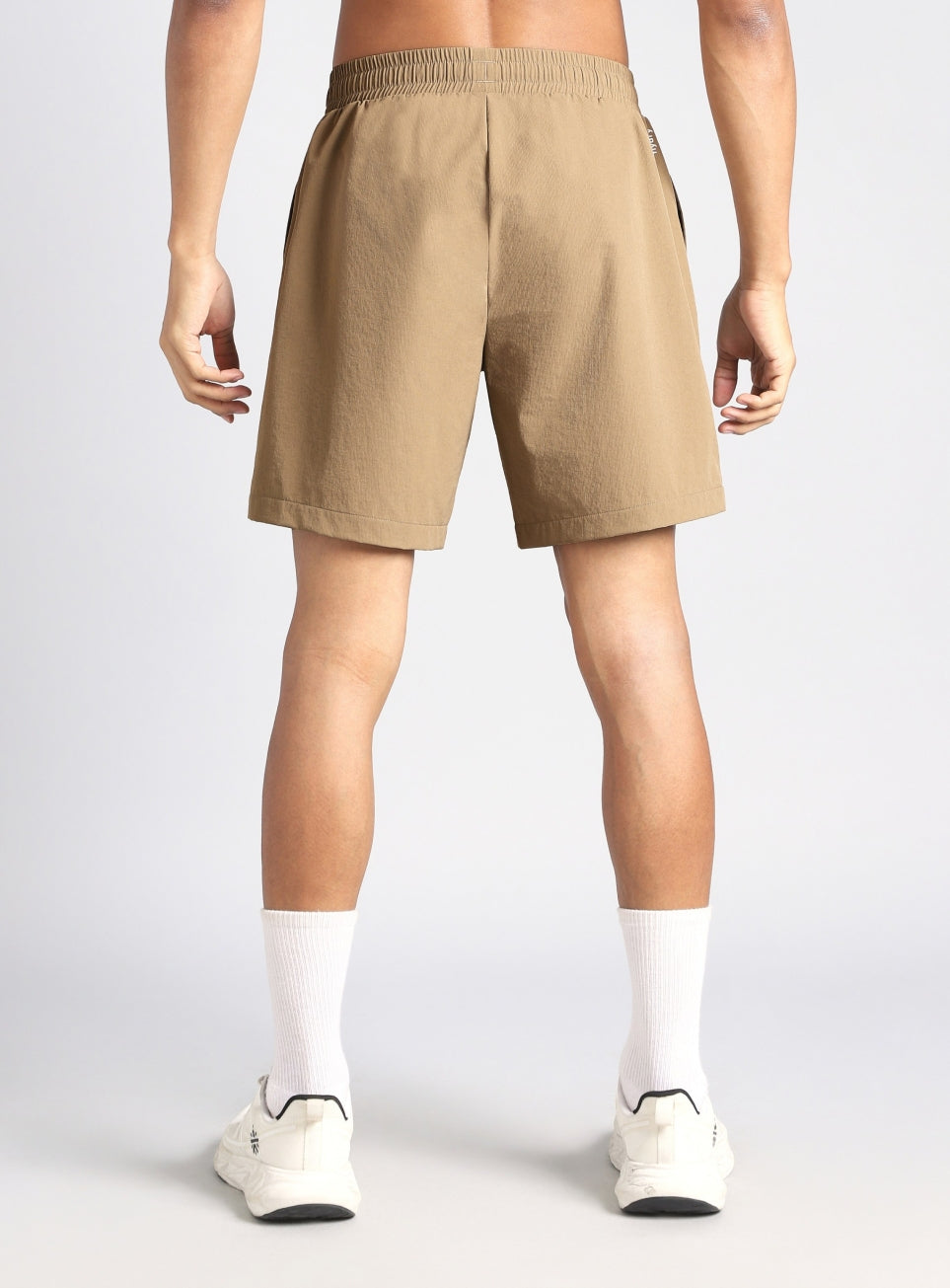 Men's Beige Hyper Flex Performance Nylon Utility Shorts