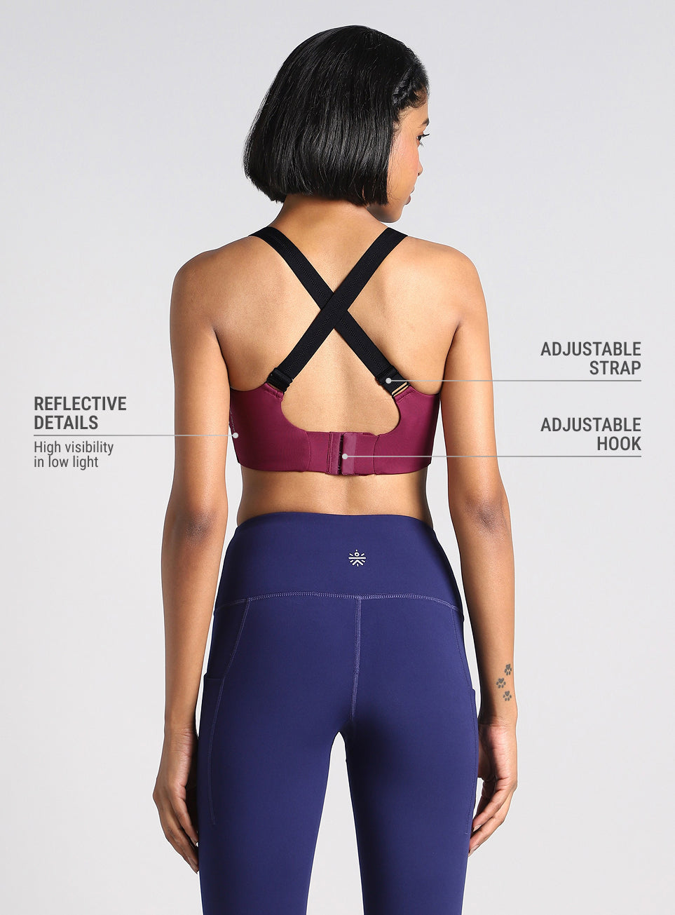 Women's Halo Print Night Run High Support Sports Bra
