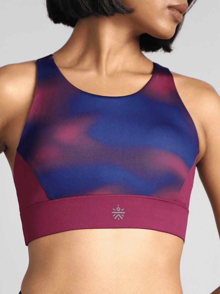 Women's Halo Print Night Run High Support Sports Bra