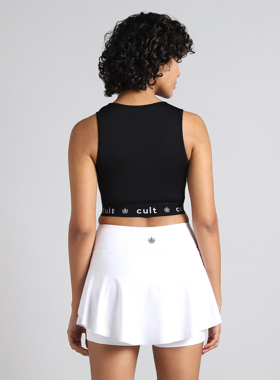 Women's Black Knock Out Compression Cropped T-shirt