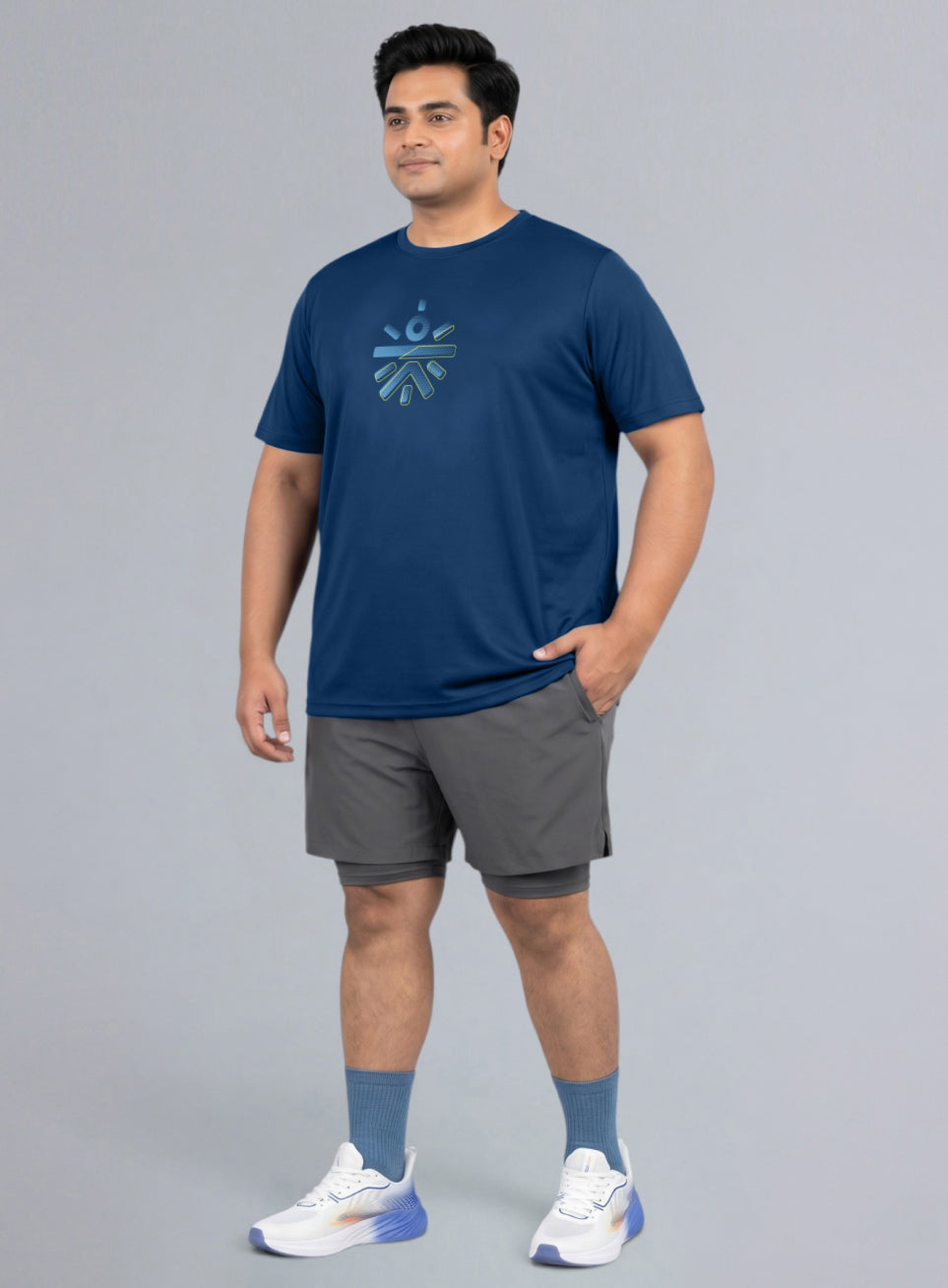 Men's Navy Cult Training Essential Plus Size T-shirt